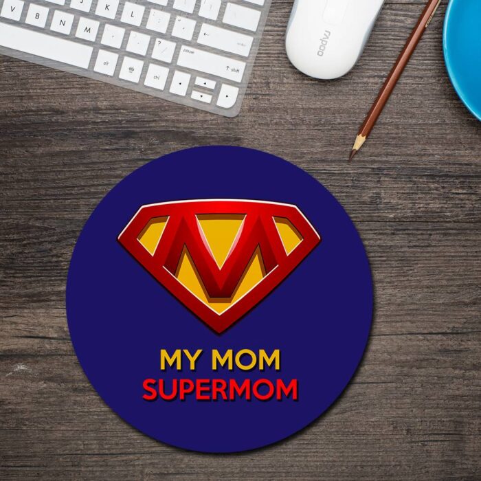 Supermom Round Mouse Pad