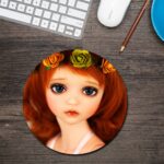 Doll Round Mouse Pad 1
