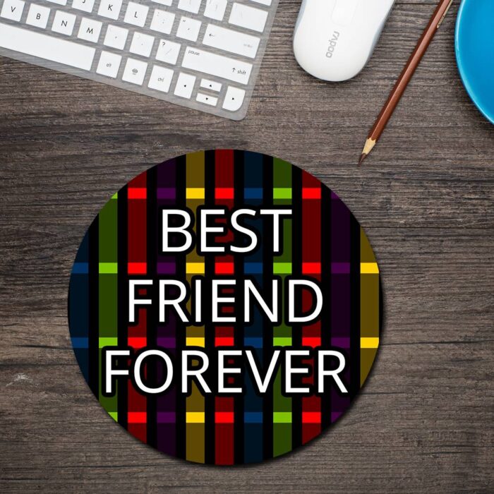 Best Friend Forever Round Mouse Pad
