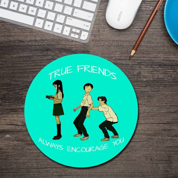 True Friends Round Mouse Pad