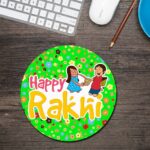 Happy Rakhi Round Mouse Pad 1