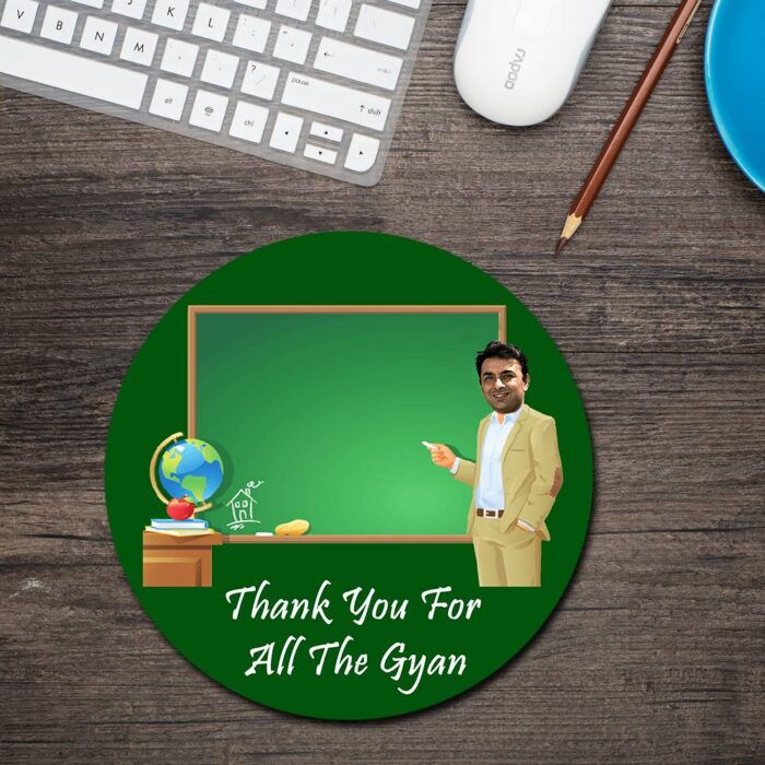 Thank You For All The Gyan Personalized Round Mouse Pad