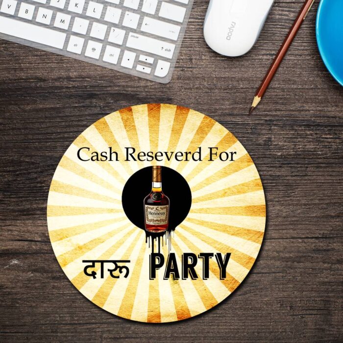 Daaru Party Round Mouse Pad