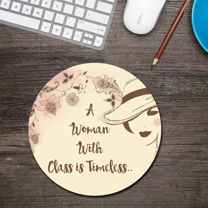 Working Women Round Mouse Pad