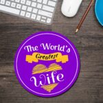 World Greatest Wife Round Mouse Pad 1