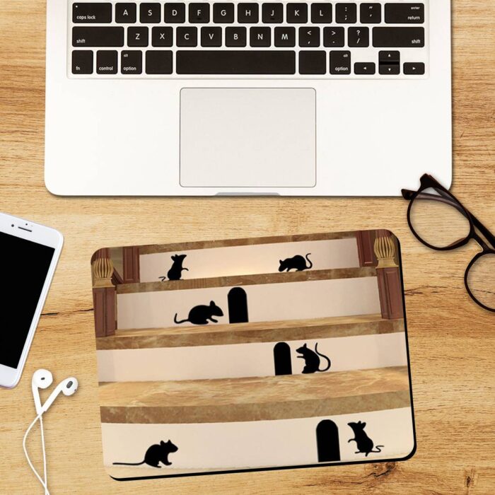 Mouse House Side Rectangle Mouse Pad