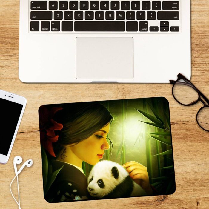 Panda Love Painting Rectangle Mouse Pad