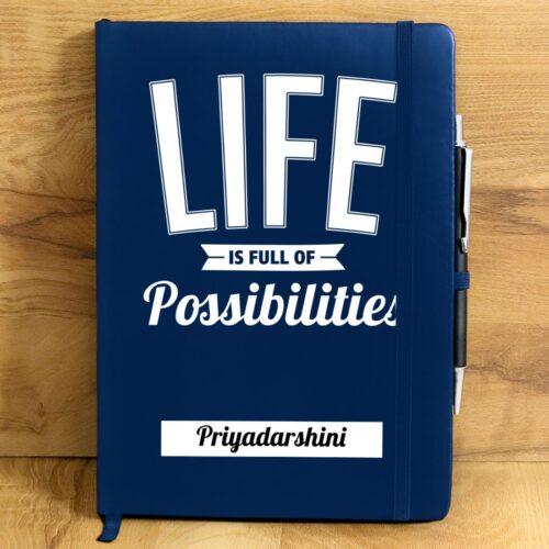 Life Is Full Of Possibilities Personalised Diary And Pen