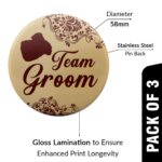 C10D12582 Groom & Team Groom Badge Set….
