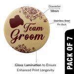 C10D12582 Groom & Team Groom Badge Set…..